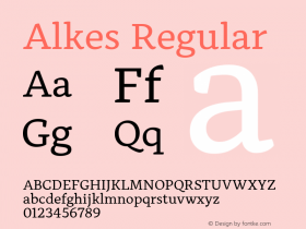 Alkes Regular Version 1.000; ttfautohint (v1.8)图片样张
