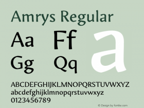 Amrys Regular Version 1.10图片样张
