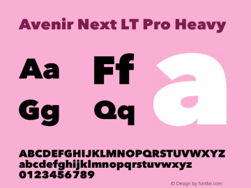 Avenir Next LT Pro Heavy Version 3.00图片样张