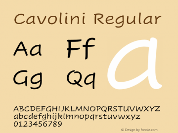 Cavolini Regular Version 1.00, build 8, s3图片样张