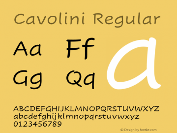 Cavolini Regular Version 1.00, build 8, s3图片样张