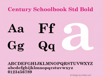 CenturySchoolbookStd-Bold Version 1.000;PS 001.000;hotconv 1.0.38图片样张