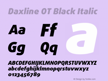 Daxline OT Black Italic Version 7.504; 2017; Build 1024图片样张