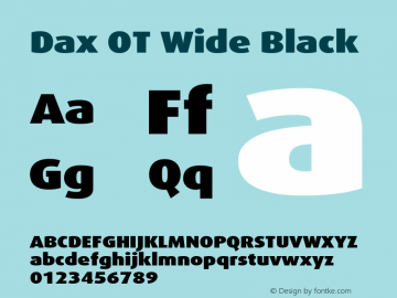 Dax OT Wide Black Version 7.504; 2017; Build 1023图片样张