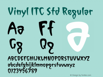 Vinyl ITC Std Regular Version 1.000;PS 001.000;hotconv 1.0.38图片样张