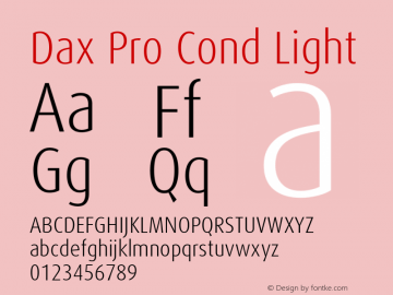 Dax Pro Cond Light Version 7.504; 2017; Build 1023图片样张