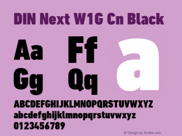DIN Next W1G Cn Black Version 1.00图片样张