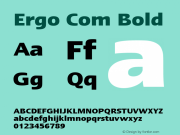 Linotype Ergo Com Bold Version 2.01图片样张