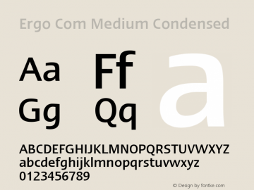 Linotype Ergo Com Medium Condensed Version 1.01图片样张