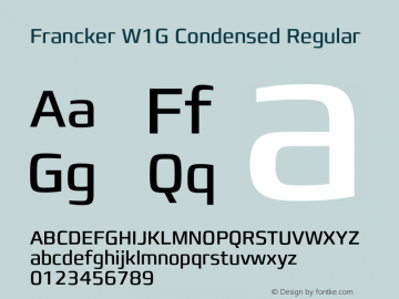 FranckerW1G-CondensedReg Version 1.01图片样张