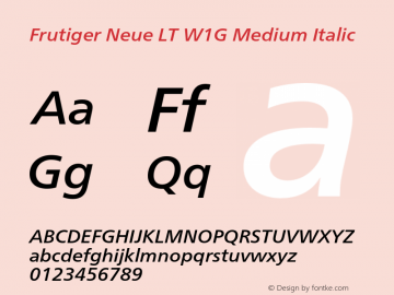 FrutigerNeueLTW1G-MediumIt Version 2.30图片样张