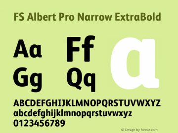 FSAlbertProNarrow-ExtraBold Version 3.01图片样张