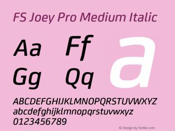 FSJoeyPro-MediumItalic Version 6.01图片样张