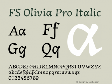 FSOliviaPro-Italic Version 1.01图片样张