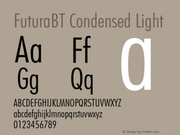 FuturaBT Cond Light Version 3.10, build 16, s3图片样张