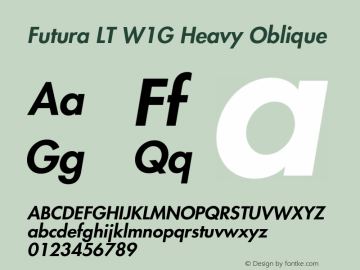 Futura LT W1G Heavy Oblique Version 1.00图片样张