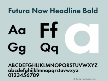 Futura Now Headline Bd Version 1.01图片样张