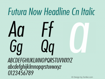 Futura Now Headline Cn It Version 1.01图片样张