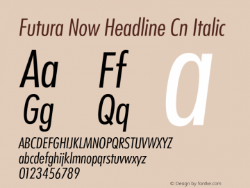 Futura Now Headline Cn It Version 1.01图片样张