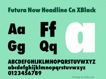 Futura Now Headline Cn XBlk Version 1.01图片样张
