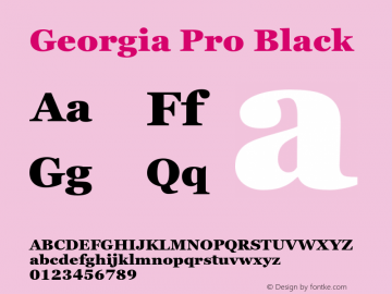 GeorgiaPro-Black Version 6.01图片样张