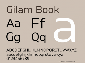 Gilam Book Version 1.001;PS 001.001;hotconv 1.0.88;makeotf.lib2.5.64775图片样张