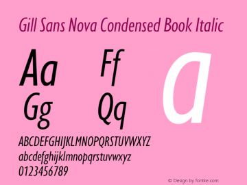 Gill Sans Nova Cn Book It Version 1.00图片样张