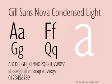 Gill Sans Nova Cn Light Version 1.00图片样张