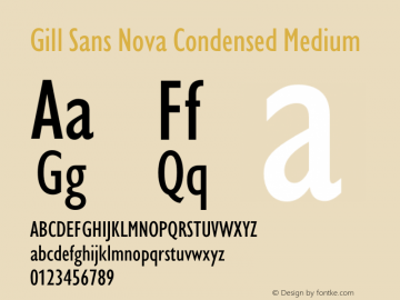 Gill Sans Nova Cn Medium Version 1.00图片样张