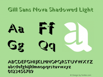 Gill Sans Nova Shadowed Light Version 1.00图片样张