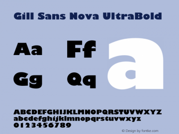 Gill Sans Nova UltraBold Version 1.00图片样张