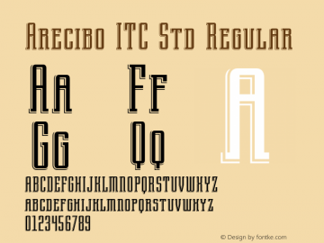 Arecibo ITC Std Regular Version 1.000;PS 001.000;hotconv 1.0.38图片样张