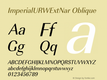 ImperialURWExtNar Oblique Version 1.00图片样张