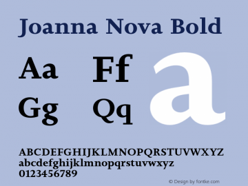 Joanna Nova Bold Version 1.001, build 8, s3图片样张