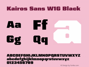 Kairos Sans W1G Black Version 1.00图片样张