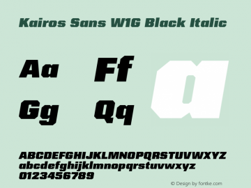 Kairos Sans W1G Black Italic Version 1.00图片样张