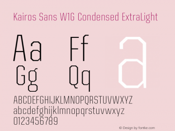Kairos Sans W1G Cn ExtraLt Version 1.00图片样张