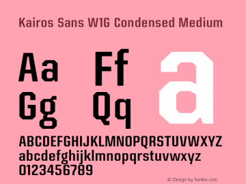 Kairos Sans W1G Cn Medium Version 1.00图片样张