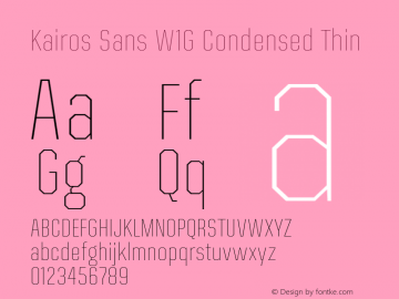 Kairos Sans W1G Cn Thin Version 1.00图片样张