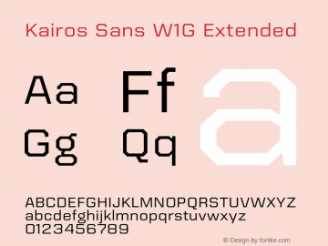 Kairos Sans W1G Ext Version 1.00图片样张