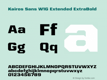 Kairos Sans W1G Ext ExtraBd Version 1.00图片样张