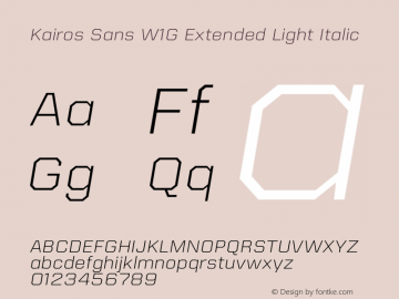 Kairos Sans W1G Ext Light It Version 1.00图片样张