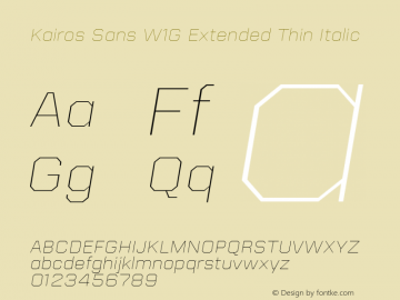 Kairos Sans W1G Ext Thin It Version 1.00图片样张