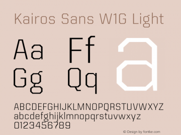 Kairos Sans W1G Light Version 1.00图片样张