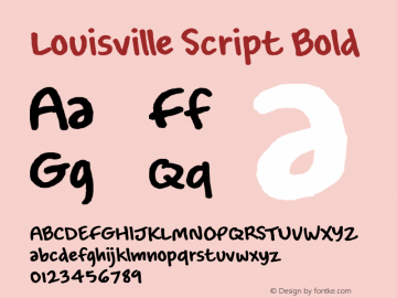 Louisville Script Bold Version 1.00图片样张