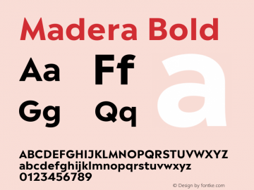 Madera Bold Version 2.01图片样张