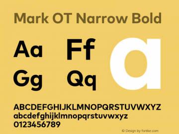 Mark OT Narrow Bold Version 7.60图片样张
