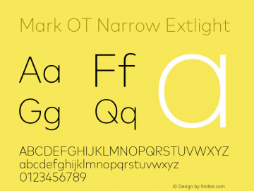 Mark OT Narrow Extlight Version 7.60图片样张