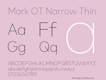 Mark OT Narrow Thin Version 7.60图片样张