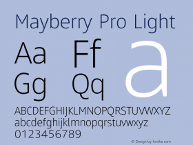 MayberryPro-Light Version 1.10图片样张